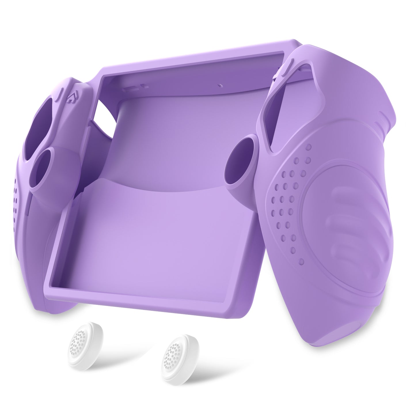 PlayVital Guardian Edition シリコン保護ケース 親指グリップ付き PS Portal リモートプレーヤー用 耐衝撃・滑り止めグリップデザインカバー【モーブパープル】