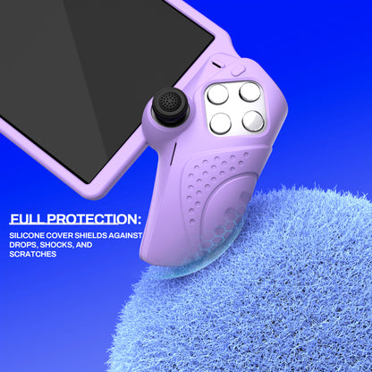 PlayVital Guardian Edition シリコン保護ケース 親指グリップ付き PS Portal リモートプレーヤー用 耐衝撃・滑り止めグリップデザインカバー【モーブパープル】