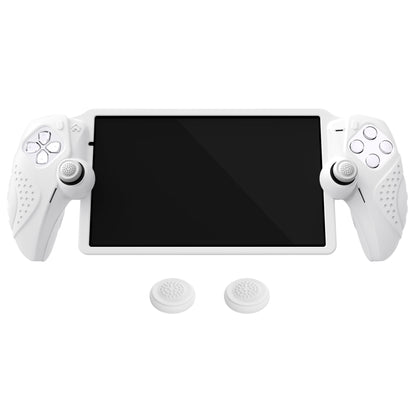 PlayVital Guardian Edition シリコン保護ケース 親指グリップ付き PS Portal リモートプレーヤー用 耐衝撃・滑り止めグリップデザインカバー【ホワイト】