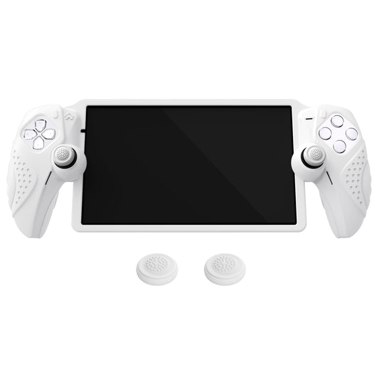 PlayVital Guardian Edition シリコン保護ケース 親指グリップ付き PS Portal リモートプレーヤー用 耐衝撃・滑り止めグリップデザインカバー【ホワイト】