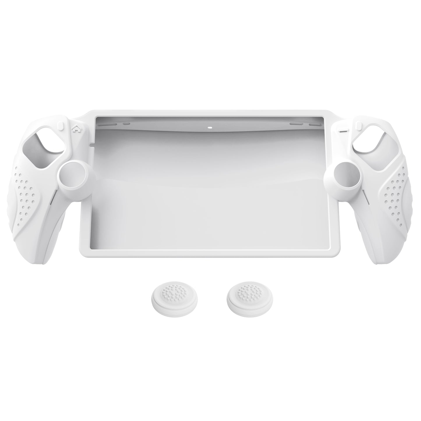 PlayVital Guardian Edition シリコン保護ケース 親指グリップ付き PS Portal リモートプレーヤー用 耐衝撃・滑り止めグリップデザインカバー【ホワイト】