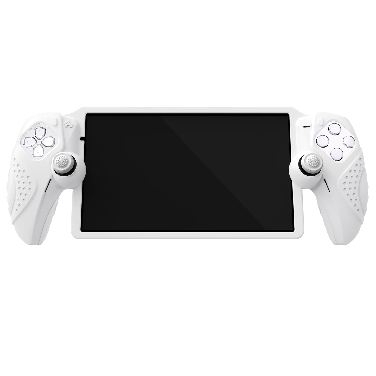 PlayVital Guardian Edition シリコン保護ケース 親指グリップ付き PS Portal リモートプレーヤー用 耐衝撃・滑り止めグリップデザインカバー【ホワイト】