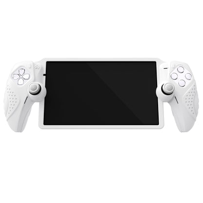 PlayVital Guardian Edition シリコン保護ケース 親指グリップ付き PS Portal リモートプレーヤー用 耐衝撃・滑り止めグリップデザインカバー【ホワイト】