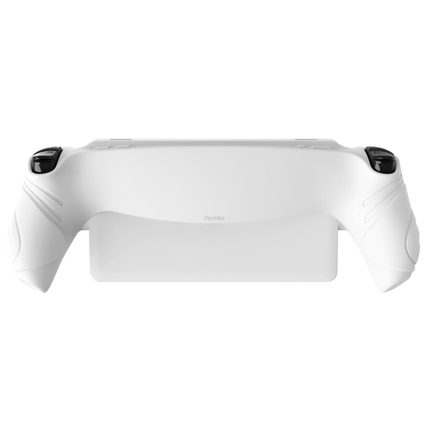 PlayVital Guardian Edition シリコン保護ケース 親指グリップ付き PS Portal リモートプレーヤー用 耐衝撃・滑り止めグリップデザインカバー【ホワイト】