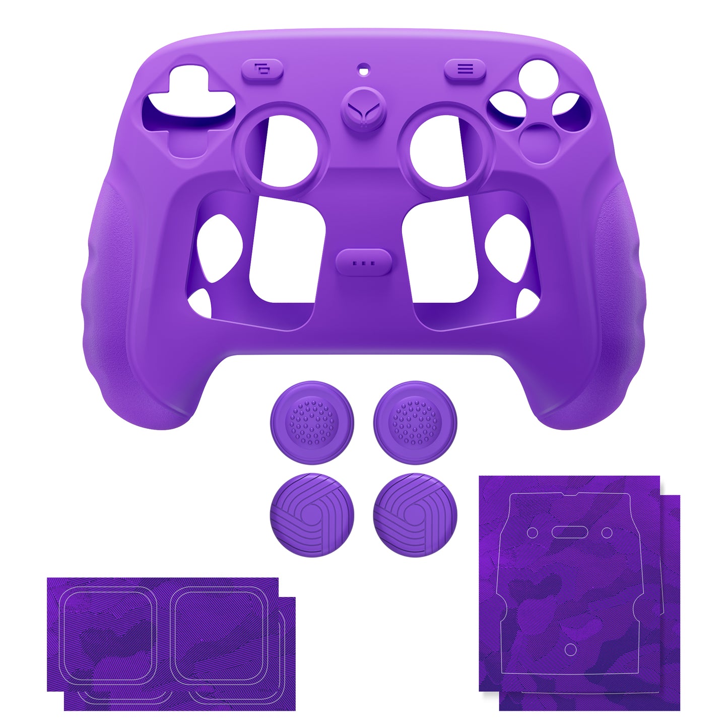 PlayVital Guardian シリコンカバー 4個のサムグリップ＆ステッカー付き Steam Controller 2（2026）用【パープル】
