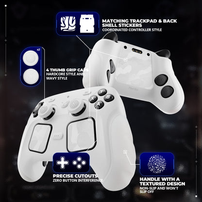 PlayVital Guardian シリコンカバー 4個のサムグリップ＆ステッカー付き Steam Controller 2（2026）用【ホワイト】