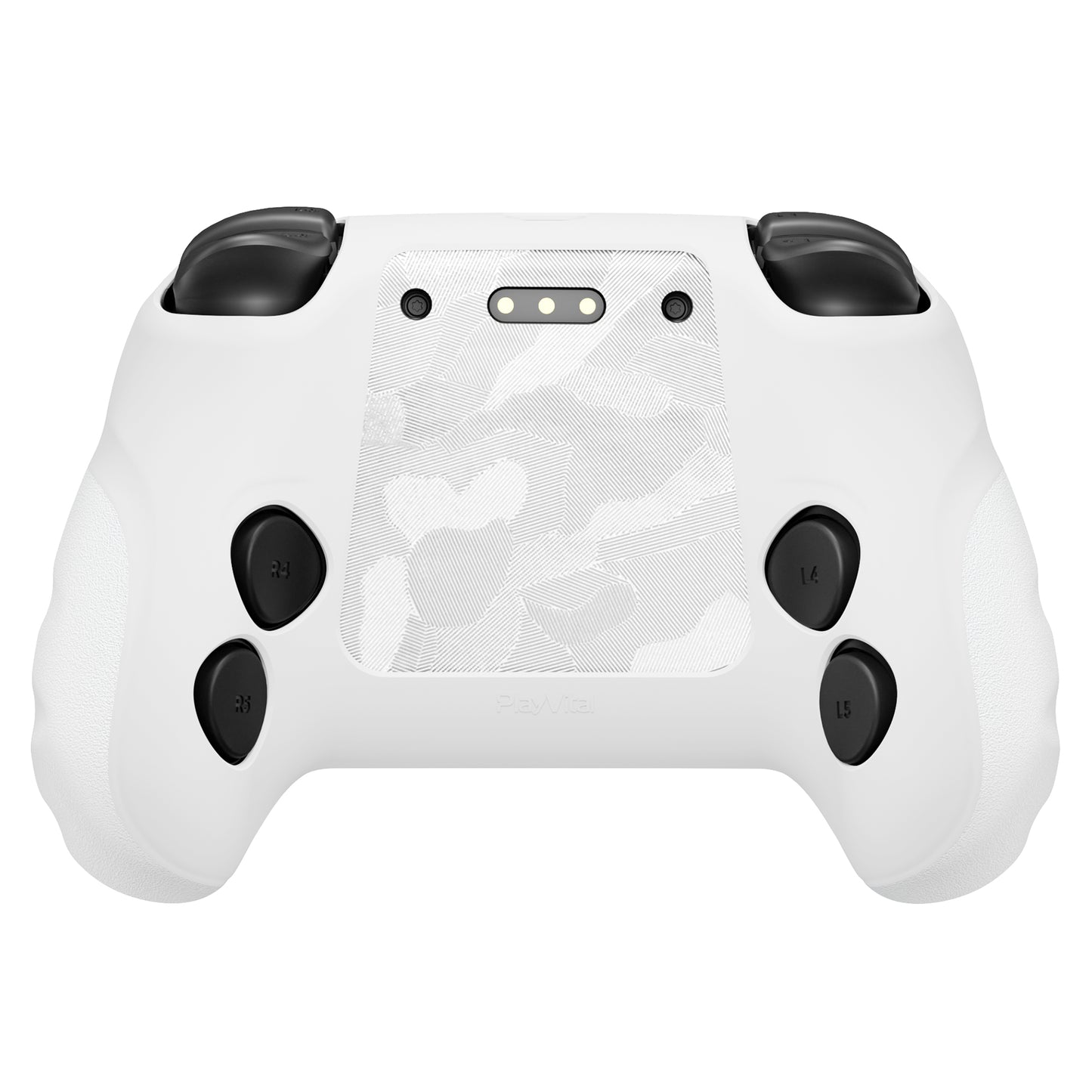 PlayVital Guardian シリコンカバー 4個のサムグリップ＆ステッカー付き Steam Controller 2（2026）用【ホワイト】