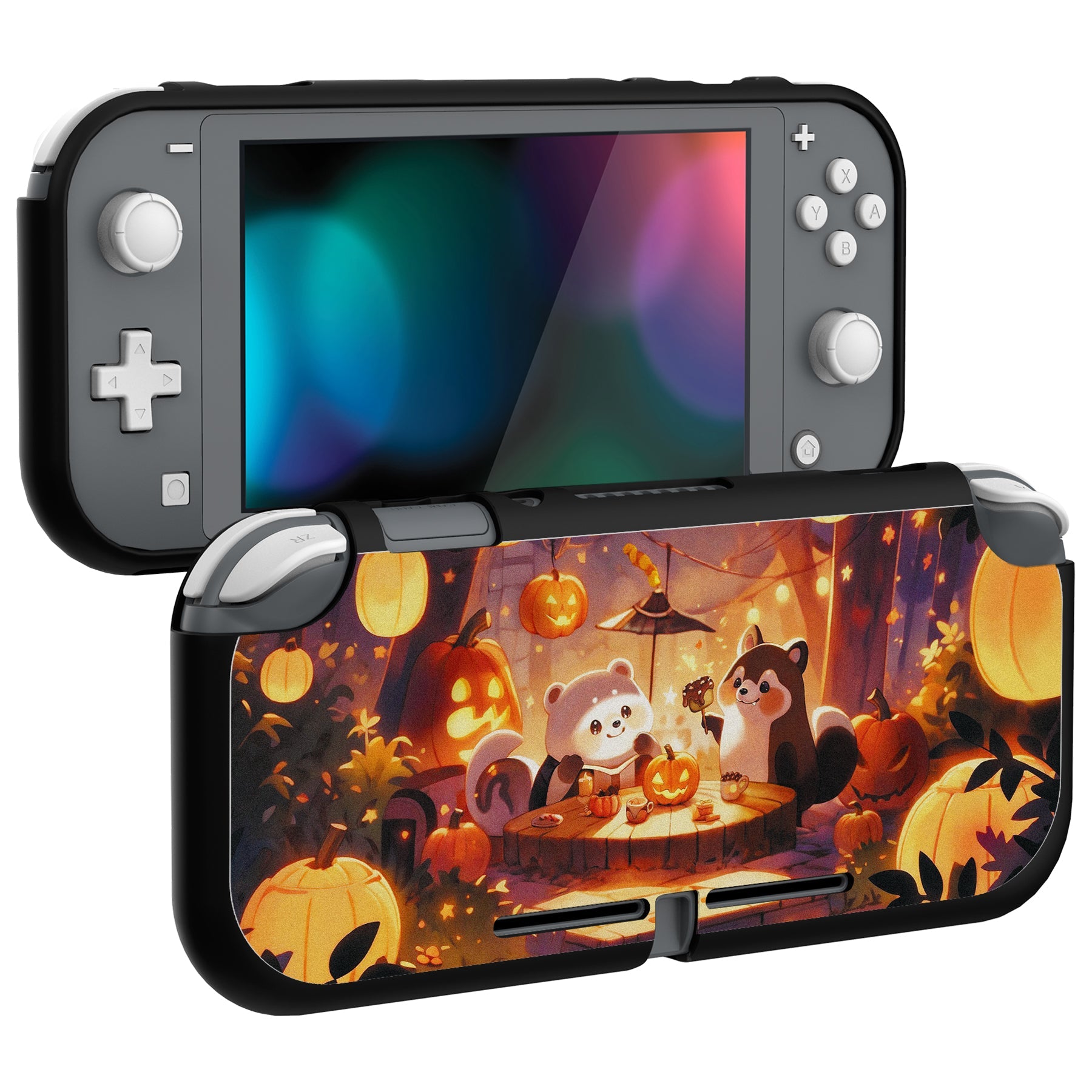 PlayVital Halloween Pumpkin Fest Custom Protective Case for NS Switch Lite, Soft TPU Slim Case Cover for NS Switch Lite - LTU6029 PlayVital