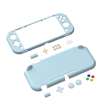 PlayVital ハードシェル保護ケース (スクリーンプロテクター、サムグリップキャップ、ボタンキャップ付き)  Switch Lite 用【ヘブンブルー】