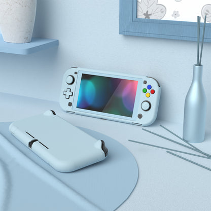 PlayVital ハードシェル保護ケース (スクリーンプロテクター、サムグリップキャップ、ボタンキャップ付き)  Switch Lite 用【ヘブンブルー】