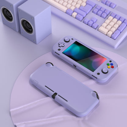 PlayVital ハードシェル保護ケース (スクリーンプロテクター、サムグリップキャップ、ボタンキャップ付き)  Switch Lite 用【ライトバイオレット】