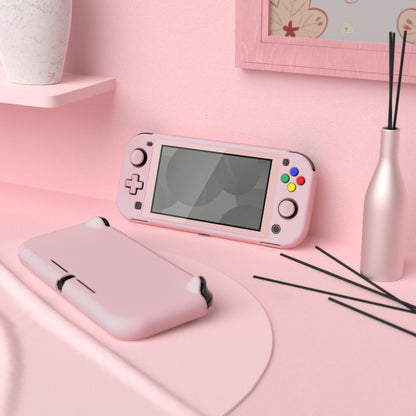 PlayVital ハードシェル保護ケース (スクリーンプロテクター、サムグリップキャップ、ボタンキャップ付き)  Switch Lite 用【ピーチブロッサムピンク】