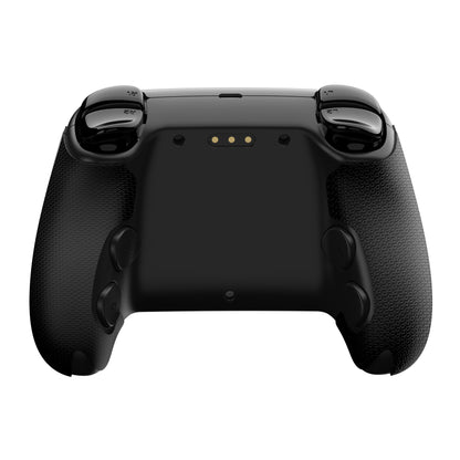 PlayVital Steam Controller 2 用 六角ダイヤテクスチャ グリップステッカーセット 滑り止めPUグリップスキン タッチパッドステッカー・サムスティックグリップ付き【ブラック】