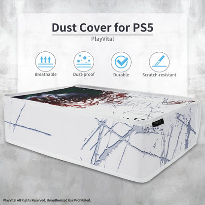 PlayVital 横式 傷防止 防水ナイロンダストカバー PS5 コンソール デジタル版 & 通常版用【ピエロHahaha】