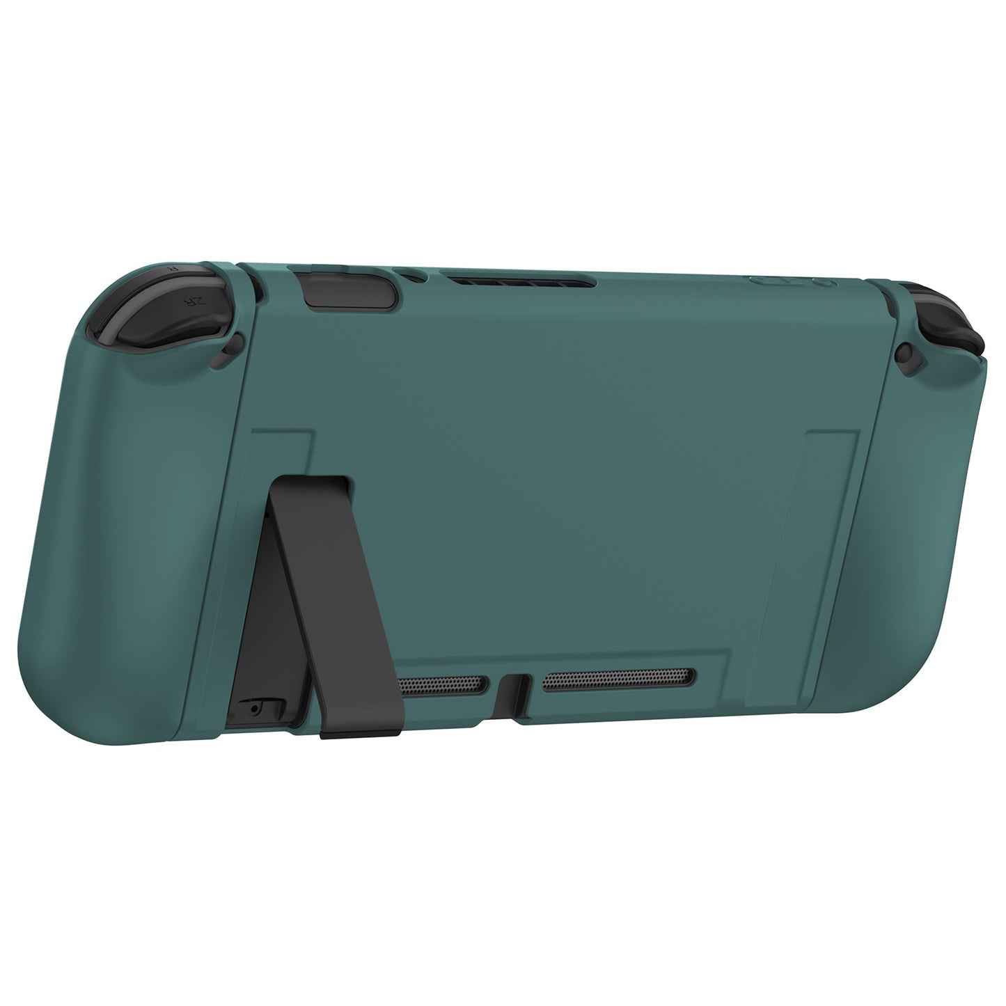 PlayVital Hunter Green Protective Case for NS Switch, Soft TPU Slim Case Cover for NS Switch Console with Colorful ABXY Direction Button Caps - NTU6036G2 PlayVital