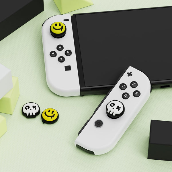 PlayVital かわいい親指グリップキャップ Nintendo Switch & 有機el & Switch Lite用【ハッピー&グル ...