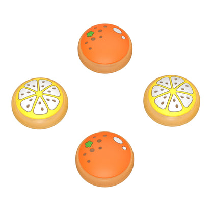 PlayVital Joystick Caps for NS Switch, Thumbstick Caps for NS Switch Lite, Analog Cover for NS Switch OLED Joycon Thumb Grip Caps for NS Switch & NS Switch Lite & NS Switch OLED - Tangerine - NJM1199 playvital