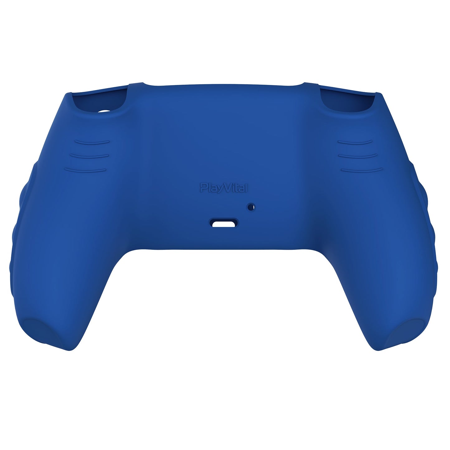 PlayVital Knight Edition Anti-Slip Silicone Cover Skin with Thumb Grip Caps for PS5 Wireless Controller - Passion Blue & Black - QSPF007 PlayVital