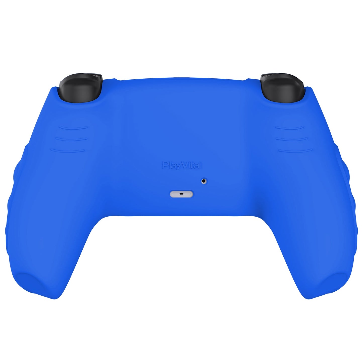 PlayVital Knight Edition Anti-Slip Silicone Cover Skin with Thumb Grip Caps for PS5 Wireless Controller - Primary Blue & Bright Pink - QSPF013 PlayVital