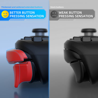 PlayVital LR INCREASER Shoulder Buttons Trigger Enhancement Set for Steam Deck - Passion Red - DJMSDJ004 PlayVital