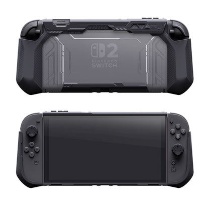PlayVital METEOR Nintendo Switch 2（2025）対応TPU製ソフト保護ケースカバー ドック対応 親指グリップ付き 耐衝撃 滑り止め キズ防止【ブラック】