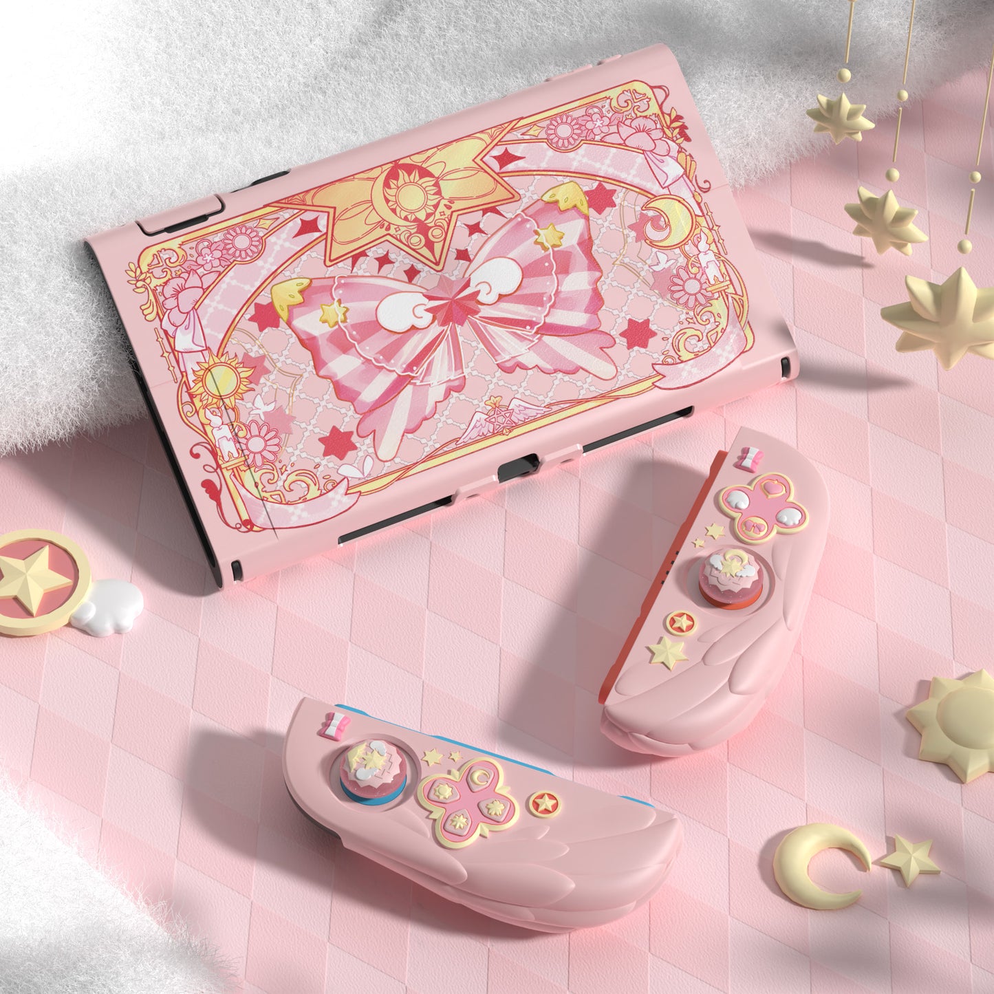 PlayVital Magic Wings Nintendo Switch 2（2025）対応保護カバーケース【ピンク】