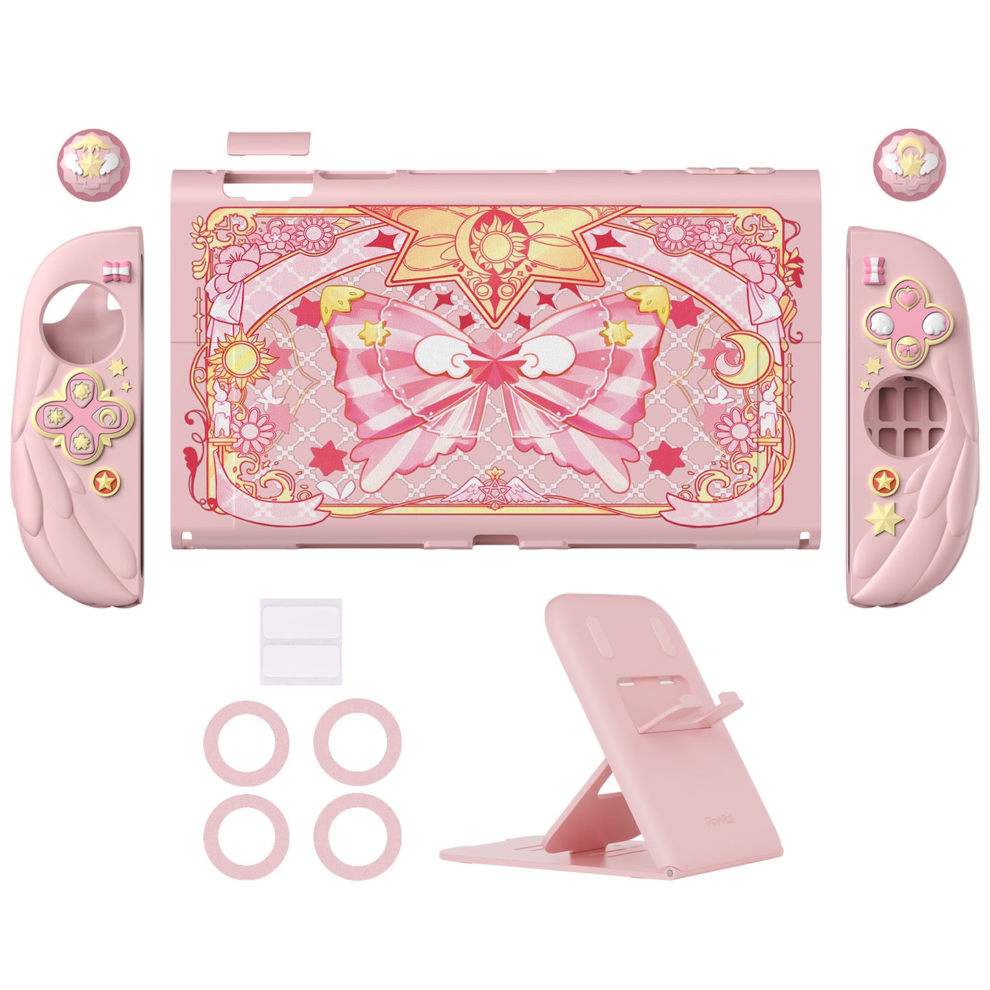 PlayVital Magic Wings Nintendo Switch 2（2025）対応保護カバーケース【ピンク】