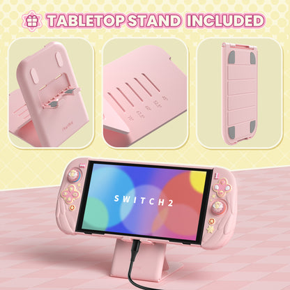 PlayVital Magic Wings Nintendo Switch 2（2025）対応保護カバーケース【ピンク】