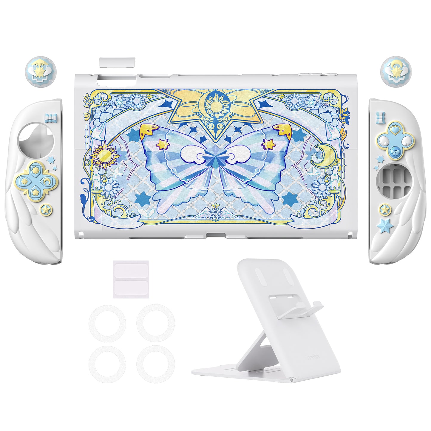 PlayVital Magic Wings Nintendo Switch 2（2025）対応保護カバーケース【ホワイト】