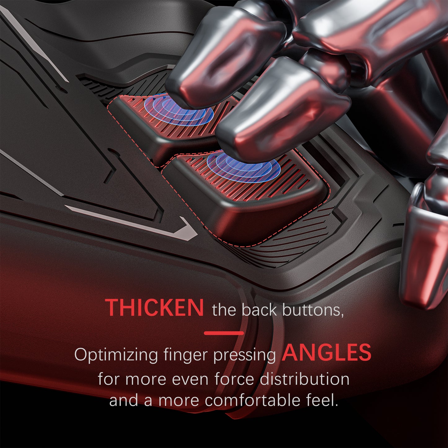 PlayVital Steam Deck OLED＆LCD 向け メカ風保護ケース バックボタン強化セット付 サムグリップ＆ステッカー付き【ブラック】