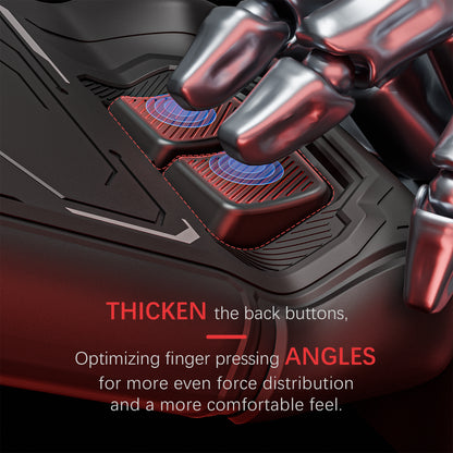 PlayVital Steam Deck OLED＆LCD 向け メカ風保護ケース バックボタン強化セット付 サムグリップ＆ステッカー付き【ブラック】