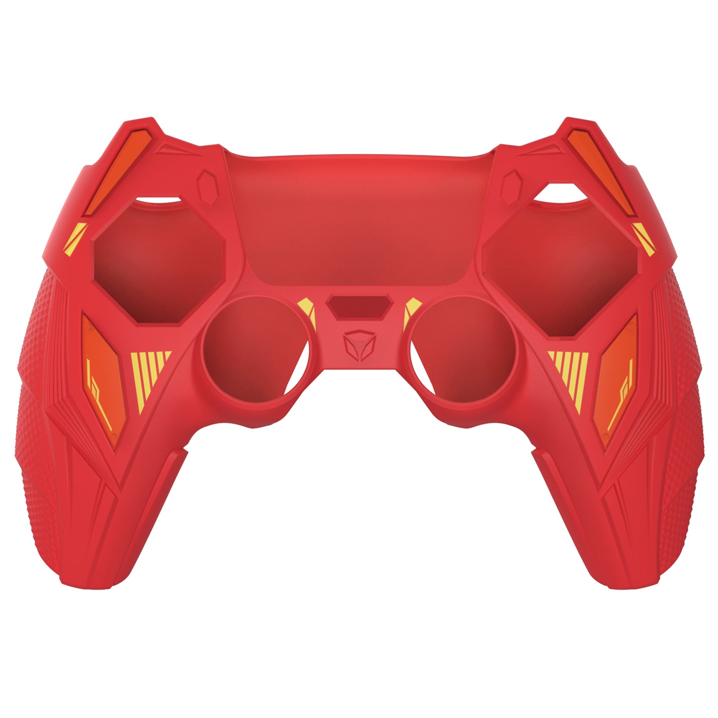 PlayVital メカライノ シリコンカバー PS5用（サムグリップ＆ステッカー付き）充電ドック対応【メープルレッド＆ブリックレッド】