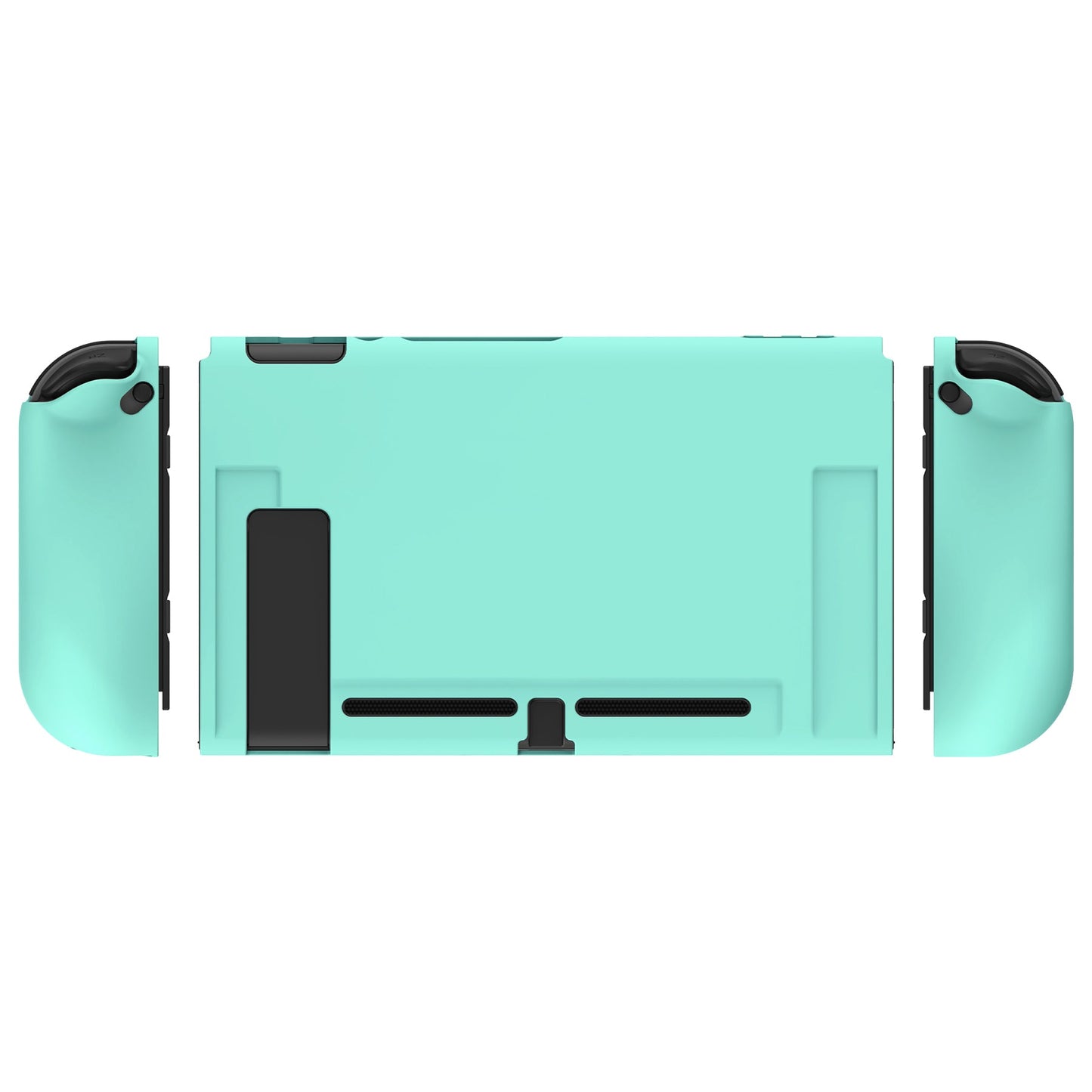 PlayVital Misty Green Protective Case for NS Switch, Soft TPU Slim Case Cover for NS Switch Console with Colorful ABXY Direction Button Caps - NTU6032G2 PlayVital