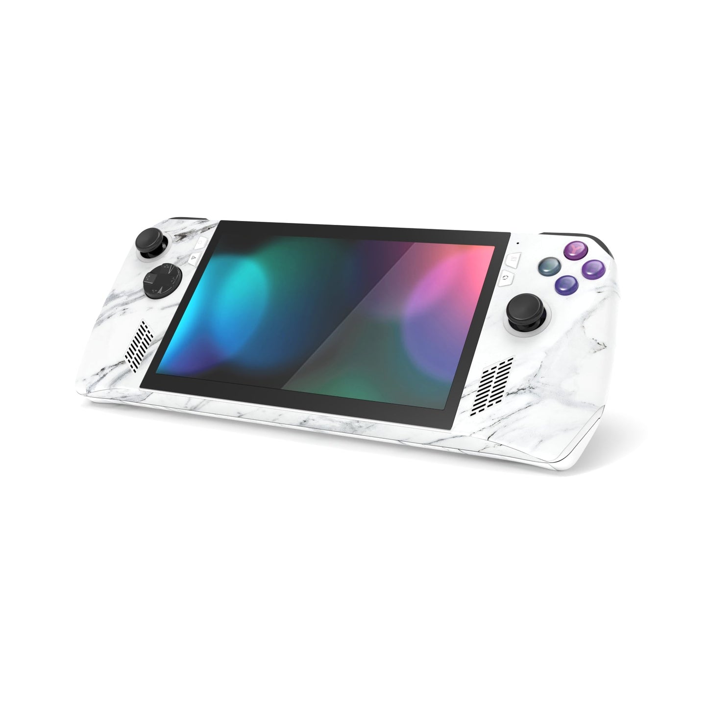 PlayVital Modern White Marble Custom Stickers Vinyl Wraps Protective Skin Decal for ROG Ally Handheld Gaming Console - RGTM014 PlayVital