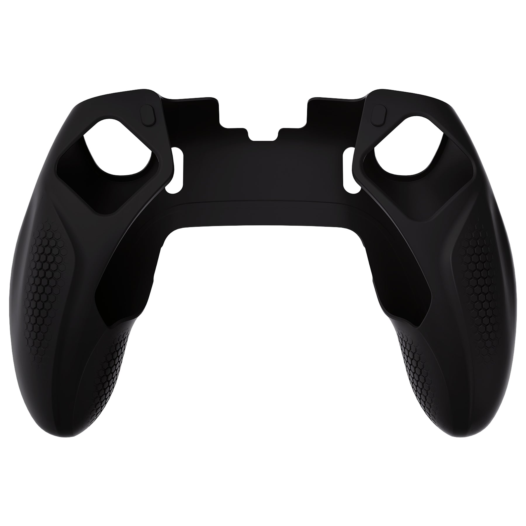 PlayVital Ninja Edition Anti-Slip Half-Covered Silicone Cover Skin with Thumb Grip Caps for PS5 Edge Controller - Black - EYPFP001 PlayVital