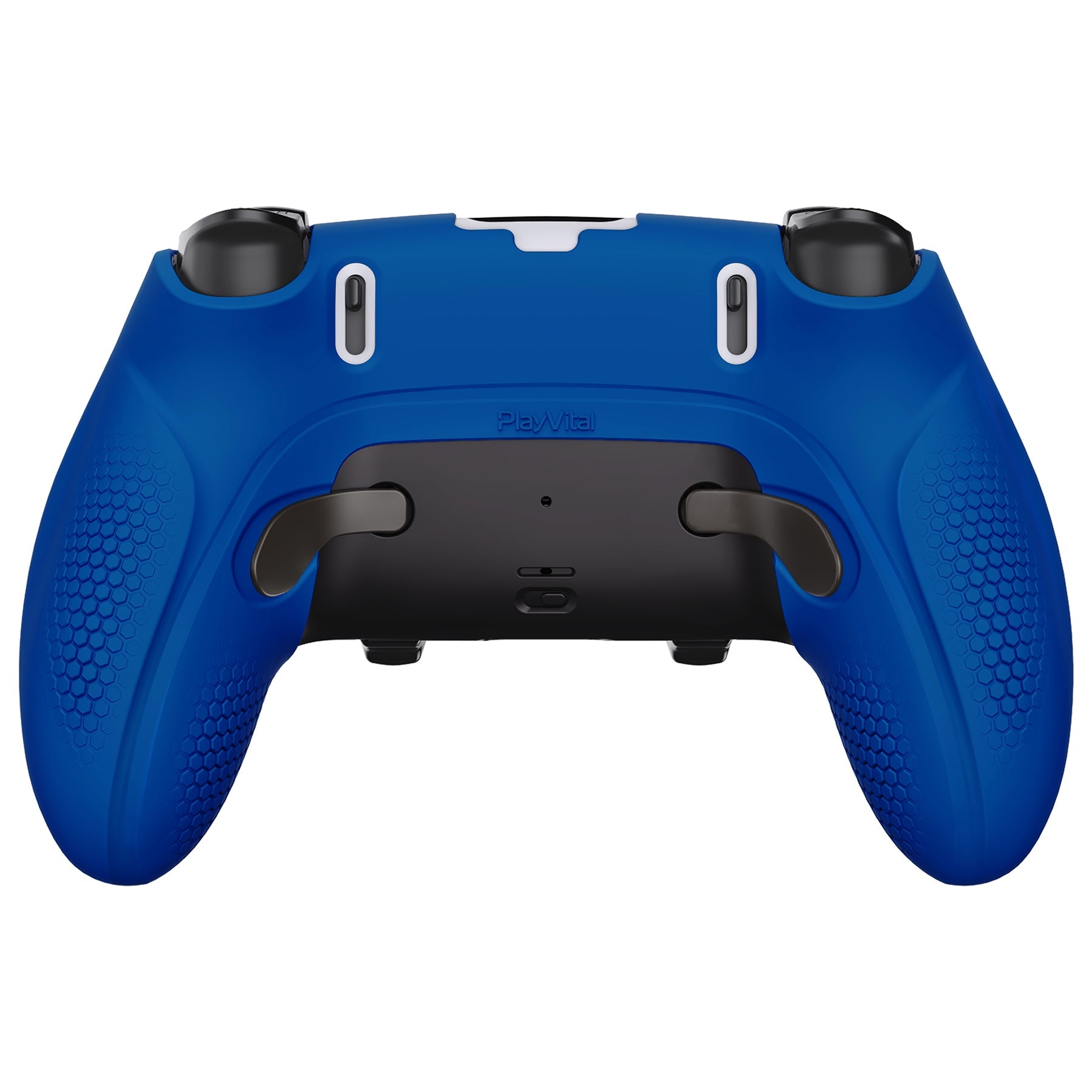 PlayVital Ninja Edition Anti-Slip Half-Covered Silicone Cover Skin with Thumb Grip Caps for PS5 Edge Controller - Blue - EYPFP008 PlayVital