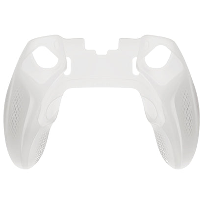 PlayVital Ninja Edition Anti-Slip Half-Covered Silicone Cover Skin with Thumb Grip Caps for PS5 Edge Controller - Glow in Dark - Green - EYPFP006 PlayVital