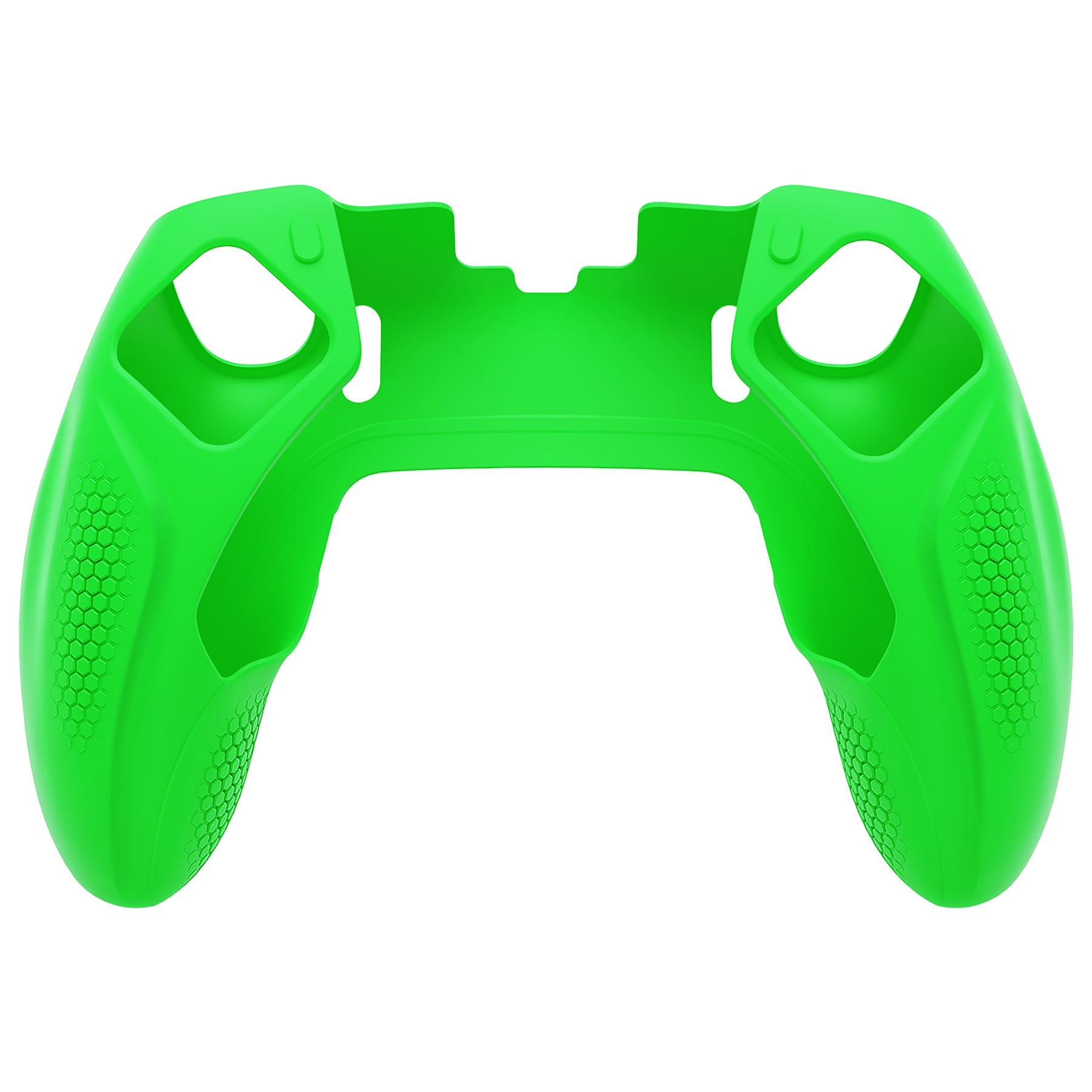 PlayVital Ninja Edition Anti-Slip Half-Covered Silicone Cover Skin with Thumb Grip Caps for PS5 Edge Controller - Green - EYPFP009 PlayVital