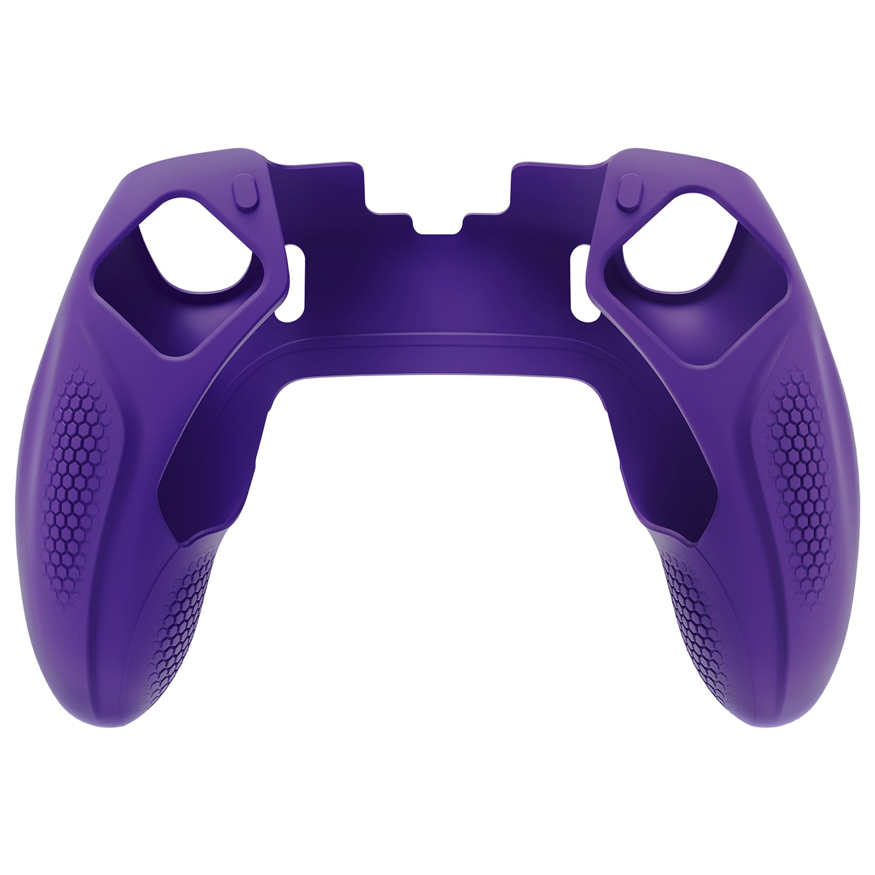 PlayVital Ninja Edition Anti-Slip Half-Covered Silicone Cover Skin with Thumb Grip Caps for PS5 Edge Controller - Purple - EYPFP007 PlayVital