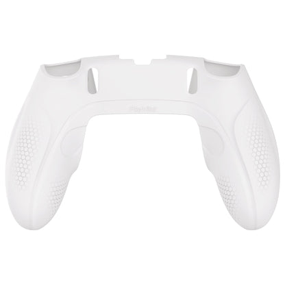 PlayVital Ninja Edition Anti-Slip Half-Covered Silicone Cover Skin with Thumb Grip Caps for PS5 Edge Controller - White - EYPFP002 PlayVital