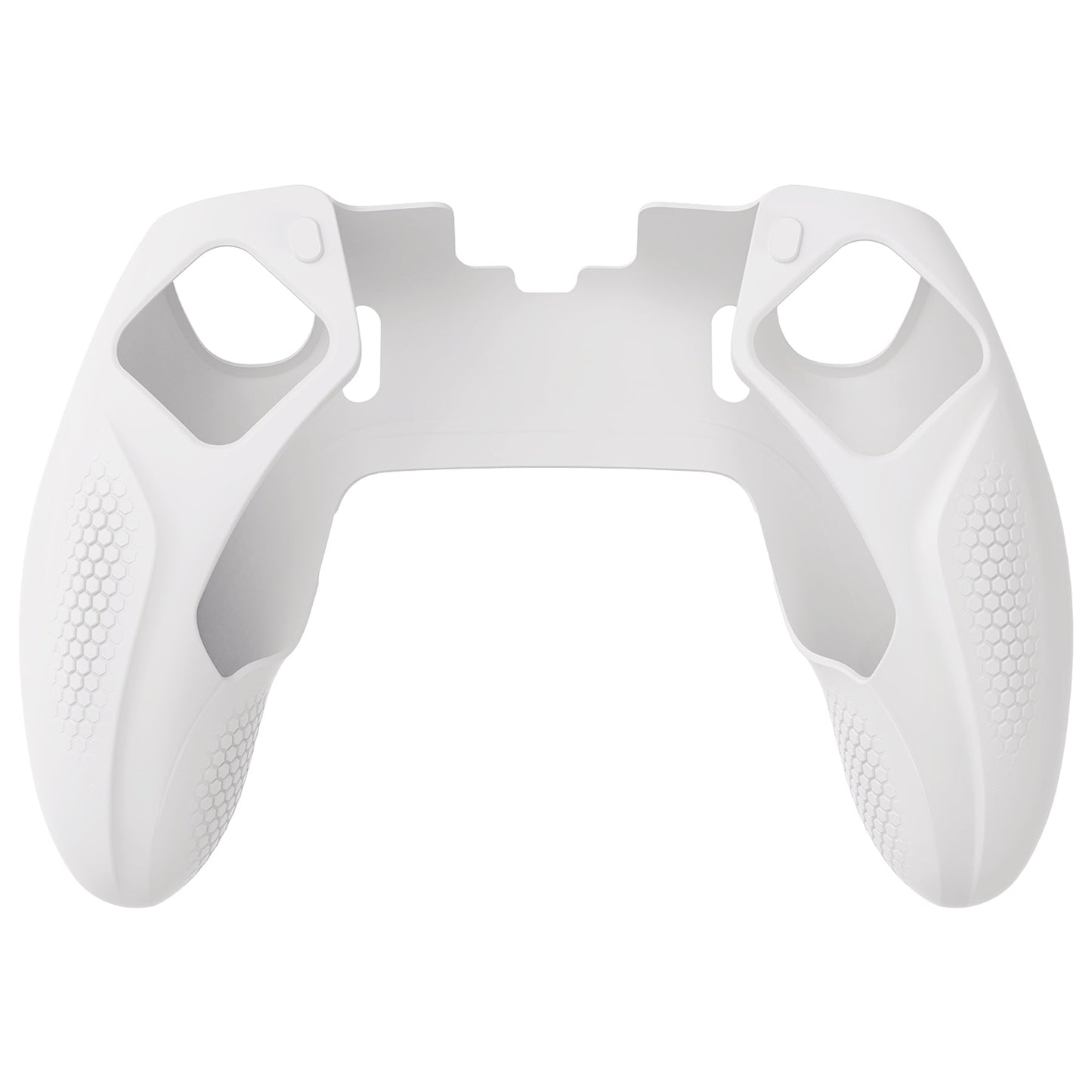 PlayVital Ninja Edition Anti-Slip Half-Covered Silicone Cover Skin with Thumb Grip Caps for PS5 Edge Controller - White - EYPFP002 PlayVital