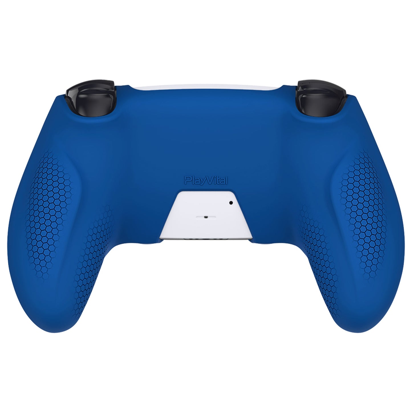 PlayVital Ninja Edition Anti-Slip Silicone Cover Skin with Thumb Grips for PS5 Wireless Controller, Compatible with Charging Station - Blue - MQRPFP005 PlayVital