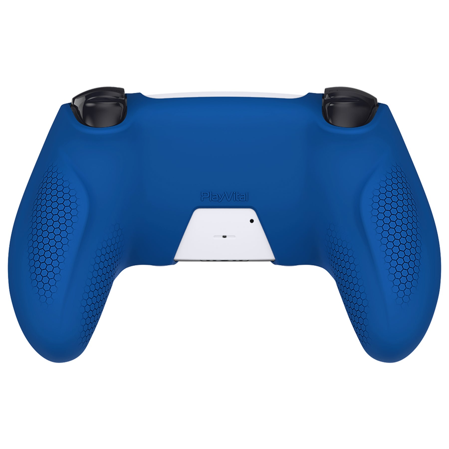 PlayVital Ninja Edition Anti-Slip Silicone Cover Skin with Thumb Grips for PS5 Wireless Controller, Compatible with Charging Station - Blue - MQRPFP005 PlayVital