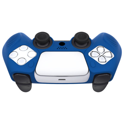 PlayVital Ninja Edition Anti-Slip Silicone Cover Skin with Thumb Grips for PS5 Wireless Controller, Compatible with Charging Station - Blue - MQRPFP005 PlayVital