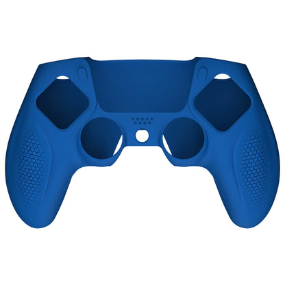 PlayVital Ninja Edition Anti-Slip Silicone Cover Skin with Thumb Grips for PS5 Wireless Controller, Compatible with Charging Station - Blue - MQRPFP005 PlayVital