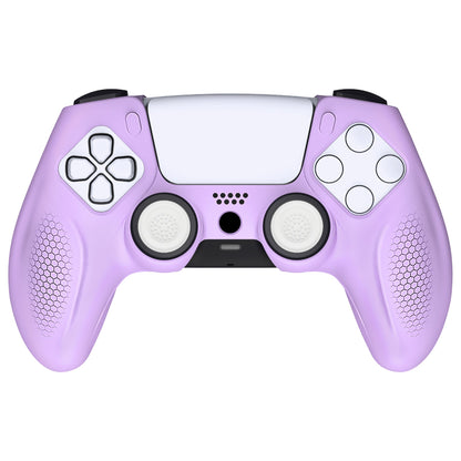 PlayVital Ninja Edition Anti-Slip Silicone Cover Skin with Thumb Grips for PS5 Wireless Controller, Compatible with Charging Station - Mauve Purple - MQRPFP004 PlayVital