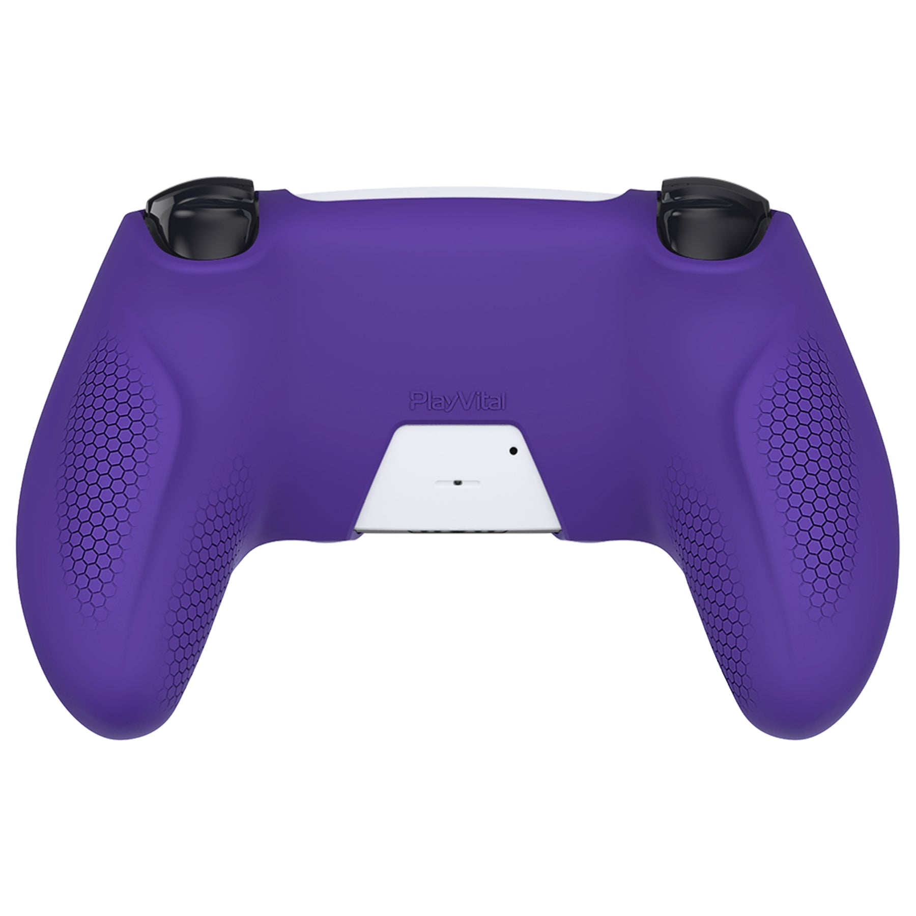 PlayVital Ninja Edition Anti-Slip Silicone Cover Skin with Thumb Grips for PS5 Wireless Controller, Compatible with Charging Station - Purple - MQRPFP003 PlayVital