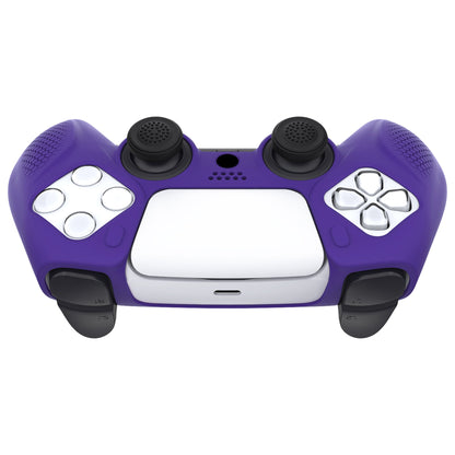 PlayVital Ninja Edition Anti-Slip Silicone Cover Skin with Thumb Grips for PS5 Wireless Controller, Compatible with Charging Station - Purple - MQRPFP003 PlayVital