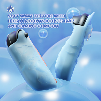 PlayVital オーシャンウィスパーシリーズ Nintendo Switch 2 用 保護ケース 耐衝撃・ドック対応ハードシェルケース ＋ シリコングリップ（サムスティックキャップ＆ステッカー付き）【ミントブルー】