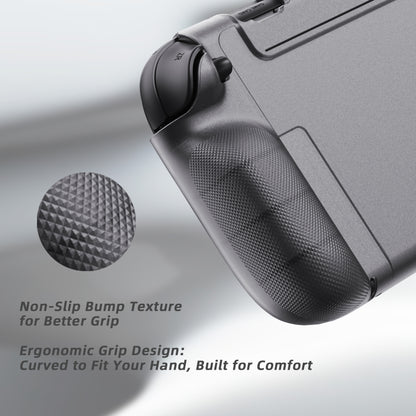 PlayVital PURE Nintendo Switch 2（2025）対応 TPU保護ケース ドック対応 耐衝撃 人間工学設計 グリップ付き 滑り止め 親指グリップキャップ付き【クリアブラック】